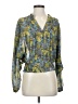 Hinge 100% Polyester Green Long Sleeve Blouse Size S - photo 1