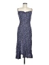 Urban Revivo 100% Viscose Polka Dots Blue Cocktail Dress Size 6 - photo 1