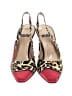 Stuart Weitzman Animal Print Red Heels Size 6 - photo 2