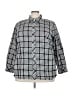 Talbots Outlet Checkered-gingham Black Long Sleeve Button-Down Shirt Size 3X - photo 1