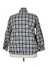 Talbots Outlet Checkered-gingham Black Long Sleeve Button-Down Shirt Size 3X - photo 2