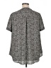 Evri 100% Polyester Animal Print Gray Short Sleeve Blouse Size 1X - photo 2