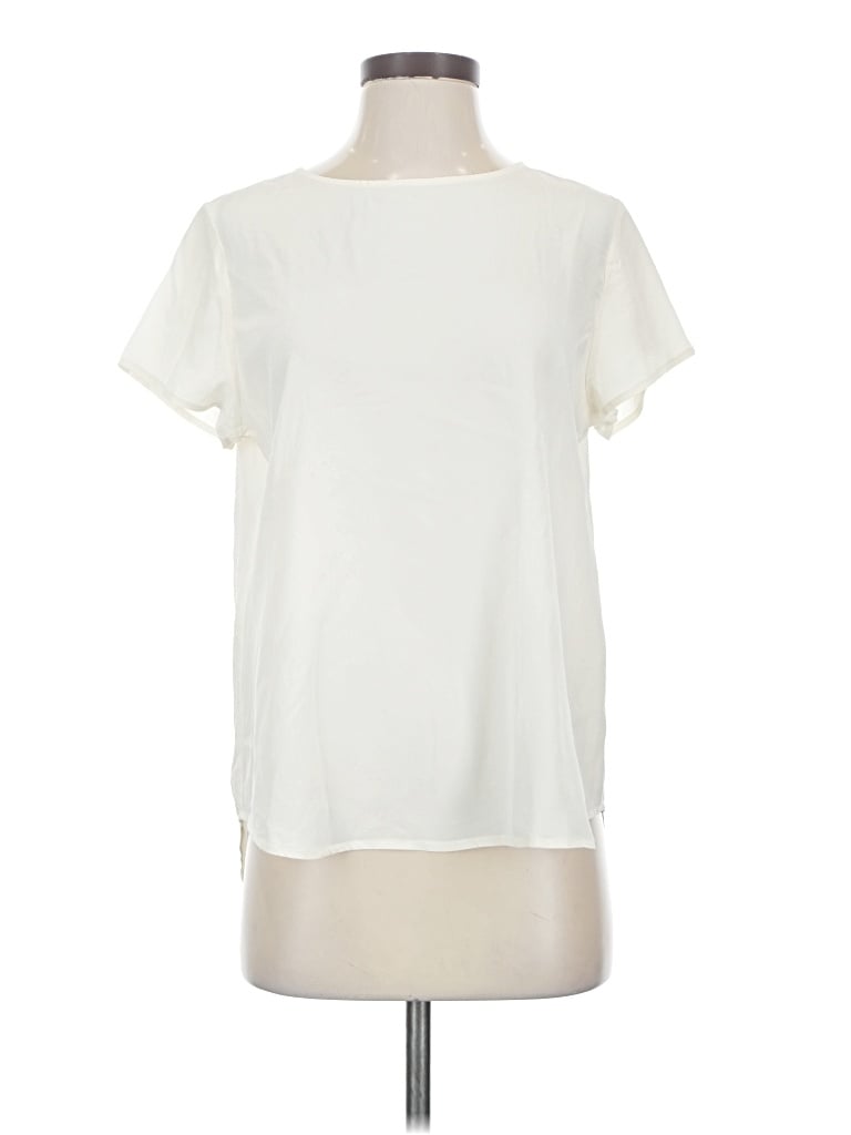 Pre-owned Pendleton Short Sleeve Blouse In White