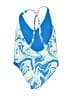 Assorted Brands Print Blue One Piece Swimsuit Size M (estimated) - photo 2