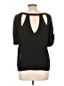 Mark 100% Polyester Black Short Sleeve Top Size L - photo 2