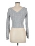Shein Metallic Silver Pullover Sweater Size 6 - photo 2