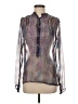 Antik Batik Purple Long Sleeve Blouse Size S - photo 1