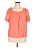 CeCe 100% Polyester Orange Short Sleeve Blouse Size XL - photo 1