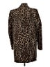 Zara Basic 100% Leather Animal Print Brown Coat Size S - photo 2