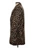Zara Basic 100% Leather Animal Print Brown Coat Size S - photo 5