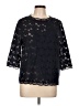 Collection 100% Cotton Black 3/4 Sleeve Blouse Size L - photo 1