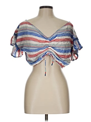 Red Carter Short Sleeve Blouse (view 1)