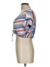 Red Carter 100% Viscose Blue Short Sleeve Blouse Size L - photo 5