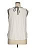 Ann Taylor LOFT 100% Polyester Silver Sleeveless Blouse Size XL - photo 2