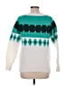 Unbranded 100% Polyester Argyle Teal Cardigan Size L - photo 2
