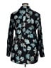 Chico's Floral Teal Long Sleeve Blouse Size XL (3) - photo 2