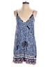 French Connection 100% Viscose Paisley Blue Romper Size 6 - photo 1