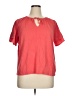 MICHAEL Michael Kors 100% Modal Red Short Sleeve Blouse Size XL - photo 1