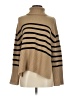 Gap 100% Cotton Stripes Tan Turtleneck Sweater Size XS - photo 1