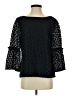 rsvp by TALBOTS 100% Polyester Black 3/4 Sleeve Blouse Size S - photo 1