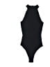 Happily Grey 100% Polyester Black Bodysuit Size S - photo 2