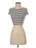 Zara Stripes Ivory Short Sleeve Turtleneck Size S - photo 1