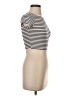 Zara Stripes Ivory Short Sleeve Turtleneck Size S - photo 4