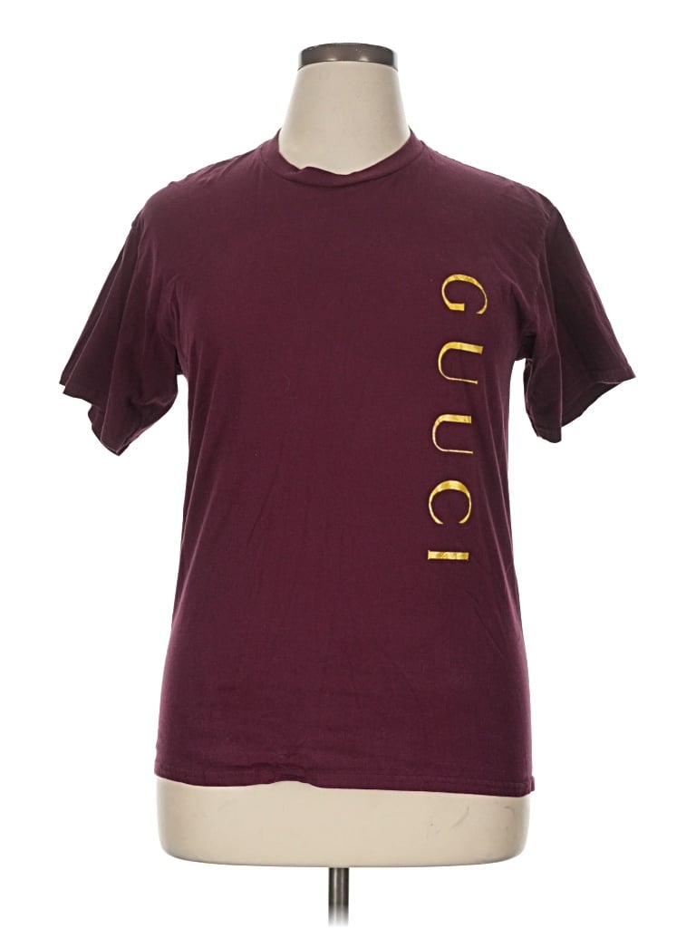 Pre-owned Gildan Short Sleeve T-shirt In Burgundy