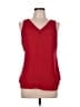 Express Outlet 100% Polyester Red Sleeveless Blouse Size L - photo 1