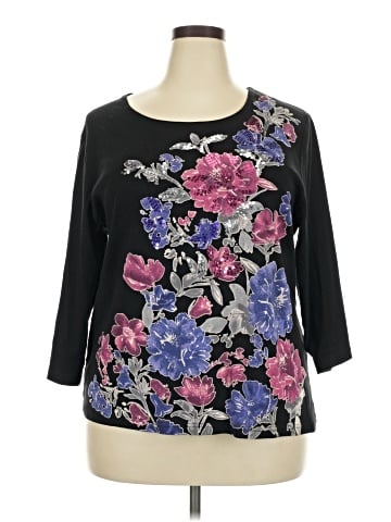 Karen Scott Sport 3/4 Sleeve Top (view 1)