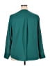 Torrid 100% Polyester Teal Long Sleeve Blouse Size 2X Plus (2) - photo 2