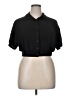 Forever 21 Plus Black Short Sleeve Blouse Size 1X - photo 1