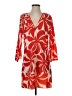 Unbranded Print Orange Casual Dress Size S - photo 1