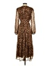 Sofia Jeans by Sofia Vergara 100% Polyester Animal Print Brown Casual Dress Size S - photo 2