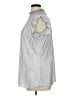 Ashley Stewart 100% Polyester Metallic Silver Sleeveless Blouse Size 14 - photo 5