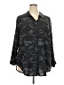 Torrid Camo Gray 3/4 Sleeve Blouse Size 3X Plus (3) - photo 1
