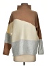 French Connection Color Block Tan Turtleneck Sweater Size S - photo 1