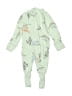 Carter's Tropical Green Long Sleeve Onesie Size Preemie - photo 1