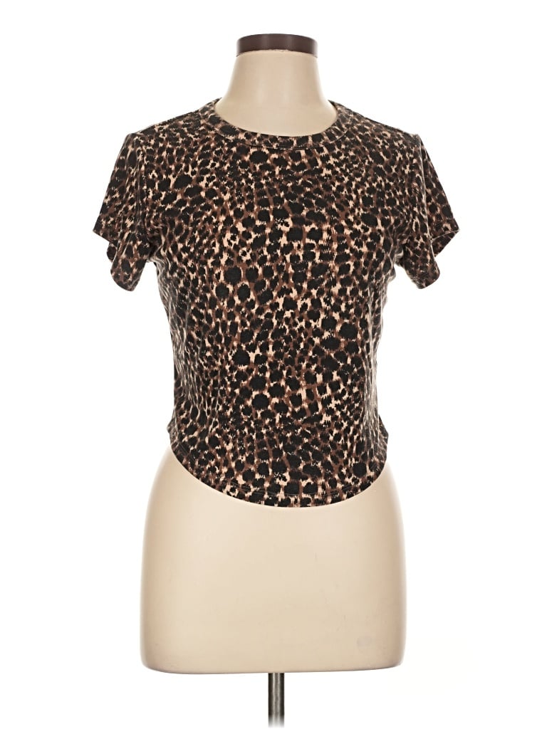 Pre-owned Active Short Sleeve T-shirt In Brown