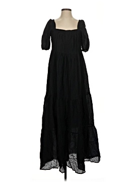 chinese dress ladies Anthropologie Tiered Black Long Maxi Dress  White Chocolate Couture
