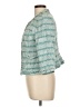 Black Label by Chico's 100% Cotton Tweed Teal Jacket Size Lg (2) - photo 5