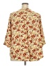 Torrid Floral Orange 3/4 Sleeve Blouse Size 3X Plus (3) - photo 2
