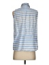 Lafayette 148 New York Stripes Blue Sleeveless Button-Down Shirt Size S - photo 2