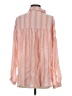 Fate 100% Rayon Stripes Orange Long Sleeve Button-Down Shirt Size S - photo 2