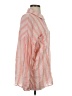 Fate 100% Rayon Stripes Orange Long Sleeve Button-Down Shirt Size S - photo 4