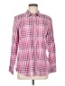 Talbots Checkered-gingham Pink Long Sleeve Button-Down Shirt Size M - photo 1