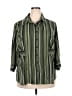 Covington Stripes Green 3/4 Sleeve Button-Down Shirt Size 20 - 22 - photo 1