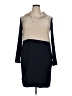Rosso35 Color Block Tan Casual Dress Size 14 - photo 1