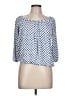 MICHAEL Michael Kors 100% Viscose Blue 3/4 Sleeve Blouse Size L - photo 1