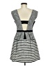 BCBGMAXAZRIA Stripes Black Cocktail Dress Size 8 - photo 2